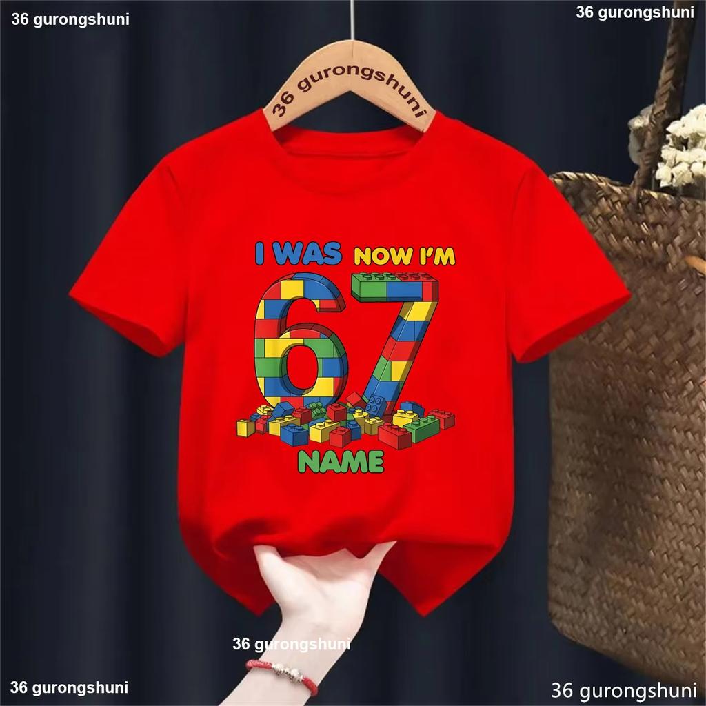 Kids 67 Themed Colorful Print TShirt Soft Cotton Fabric Breathable and Comfortable Ideal for Toddlers and Childrendf0231