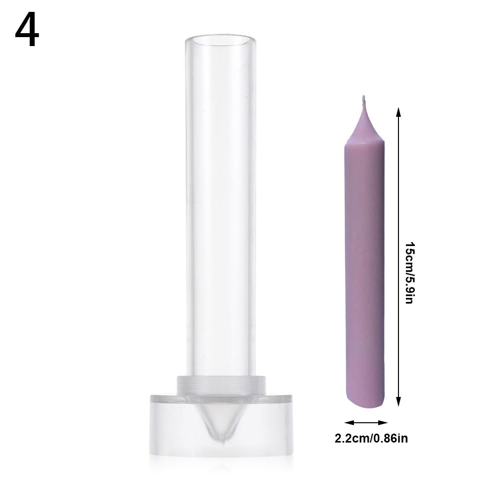 Long Pole Stripe Christmas Candle Mold Soap Making Large Cylinder Rib Church Party Handmade DIY Craft Clay Candle Making