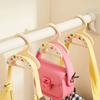 Bag Hanger Arched Shape Hook Stackable Anti-Slip Hooks Traceless Punch-Free Design Reusable Wardrobe Organizer for Bags Scarves Ties Hats