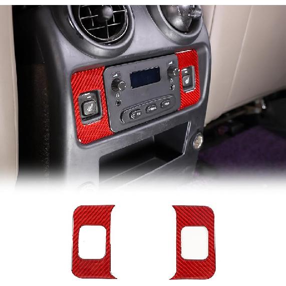 

Мягкое углеволокно Накладка на переключатель кнопки подогрева заднего сиденья Подходит для Hummer H2 2003-2007, Аксессуары для крышки панели кнопки подогрева заднего ряда автомобиля, красный