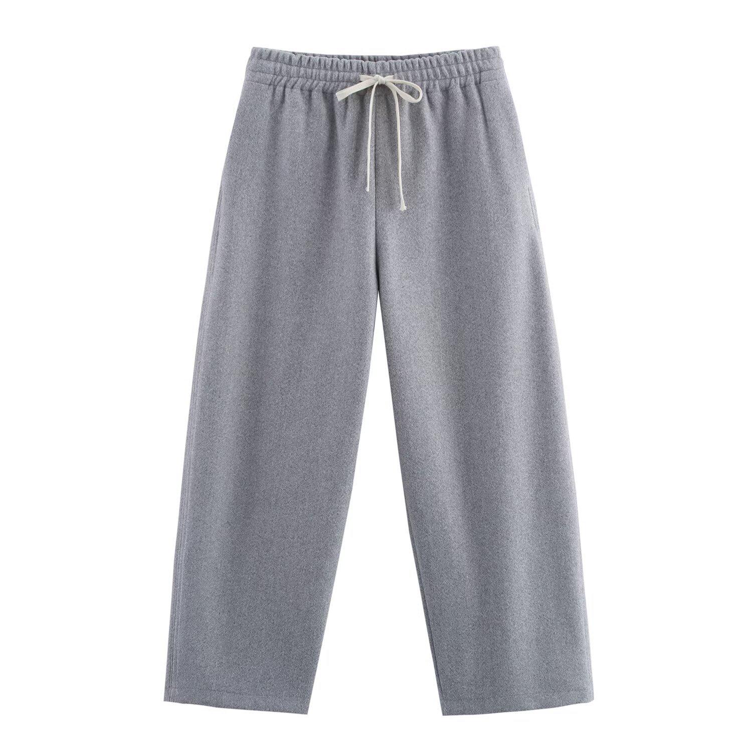 

Женский весенний модный комплект куртка на молнии и брюки 2025 Medium