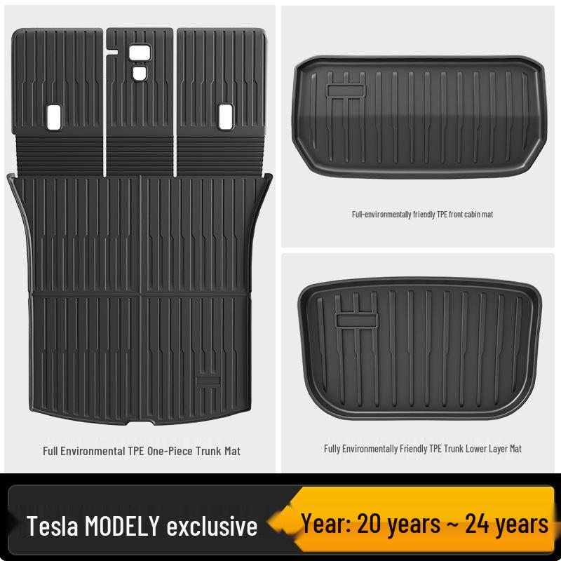Eco-Friendly TPE All-Weather Floor & Trunk Mats for Tesla Model Y