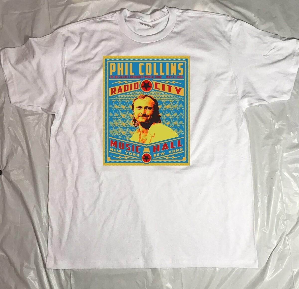 Retro PHIL COLLINS Poster Cotton All Size Shirt C59.158 S разноцветный