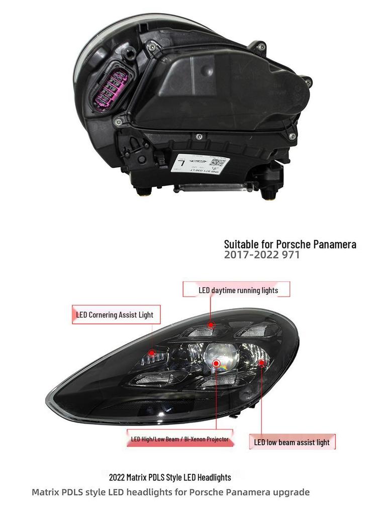 LED Headlights Upgrade for 2017-2022 Porsche Panamera: Modernize with Daytime Running Lights