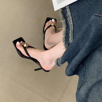 Fashion New Women High Heels Slippers Designer Heeled Sandals Elegant Shoes Woman Summer Trend Fashion Fliop Flops Casual Slides Shoes