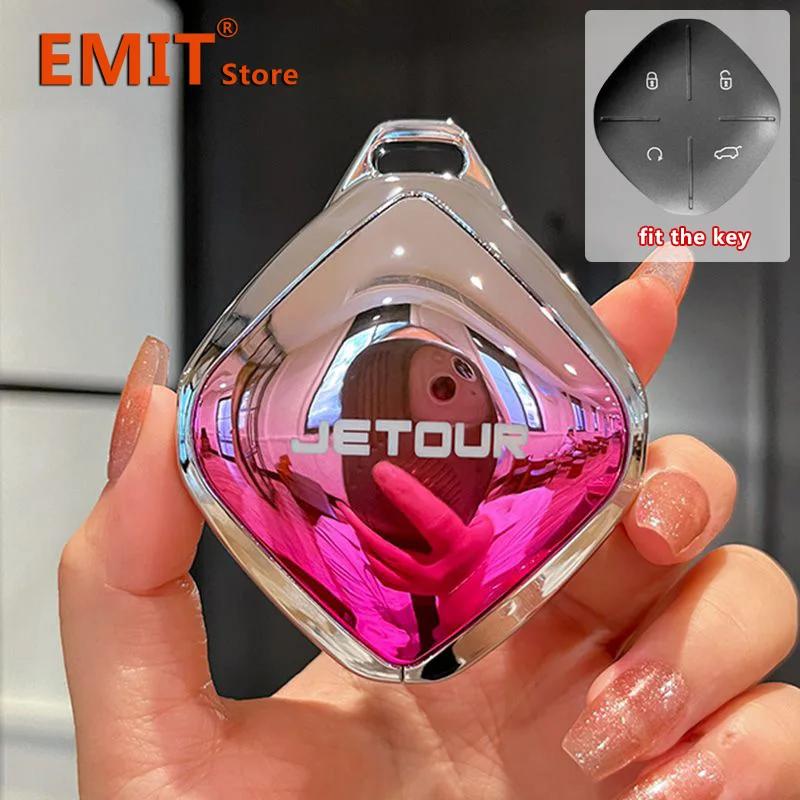 

For Chery Jetour Dashing I-Dm Idm X-1 Plus Pro Zinc Alloy Key Case Key Full Cover Fob Protection Shell Buckle Car Accessories key case for Dashing
