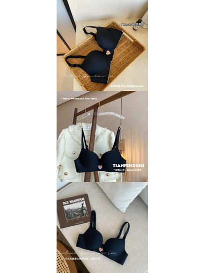 Seamless Push-Up No Underwire Bra for Girls - Anti-Sagging, Three-Row Hook & Eye.