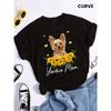 Women Yorkie Dog Mom T-Shirt Sunflower Applique Round Neck Summer Casual Pet Lover Gift Top