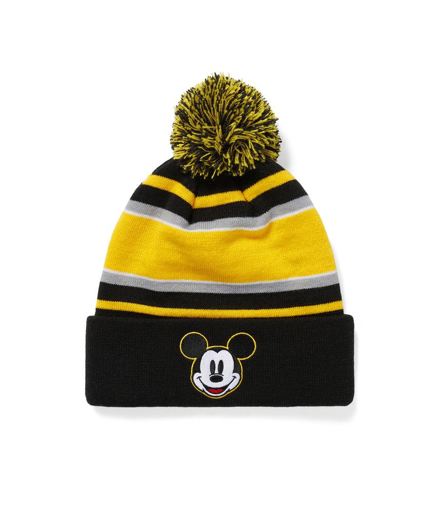 THISISNEVERTHAT Tnt_Mickey_Pom Beanie Black/Yellow