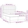 Box Spring Bed with Mattress Dark Grey 140 x 190 cm Fabric