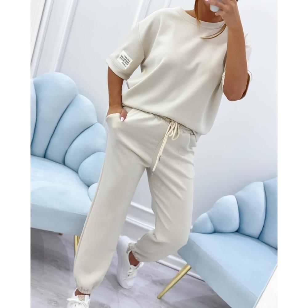 Summer Fashion Casual Offset Set Women s Set S белый