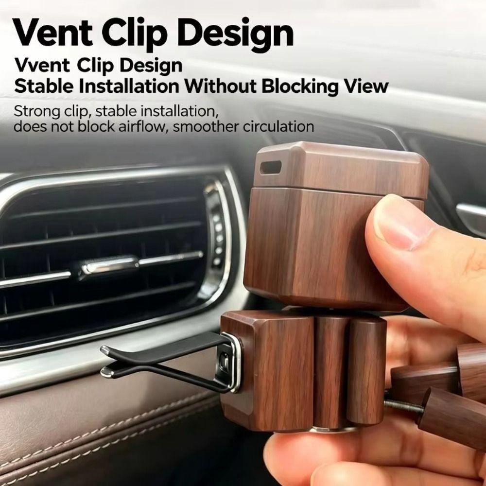 Creative Mini Wooden Man Perfume Holder Ornament Car Aromatherapy Diffuser Home Decoration