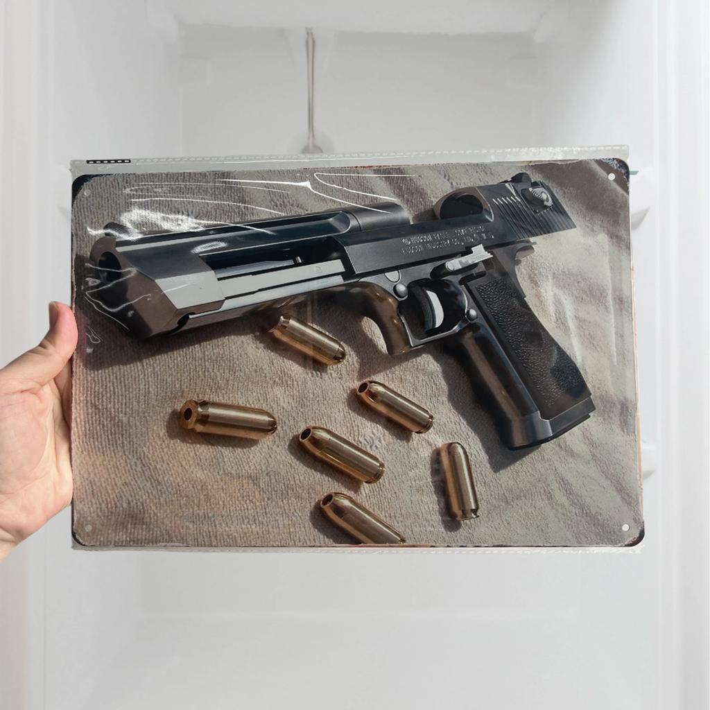 HD NUOVO Pistola Pittura su Latta Segno in Metallo Poster Vintage Casa Soggiorno Bar Club Festa Man Cave Arte Pittura Decorativa da Parete