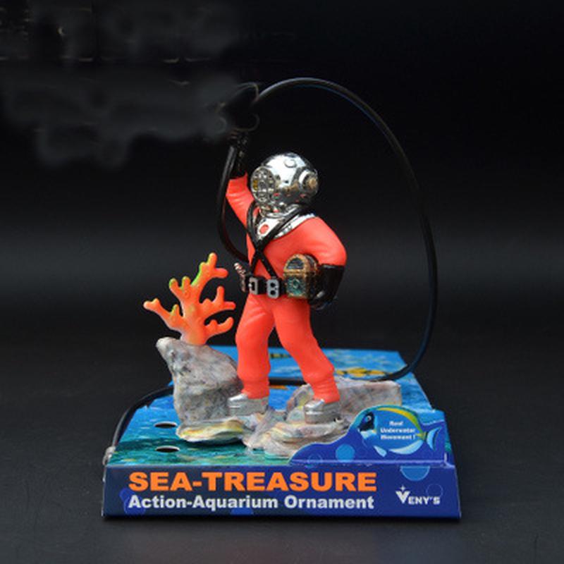 Аквариум Украшение Сокровище Лягушка Аквариум Ландшафтный дизайн Дайверы Аквариум Украшение красный