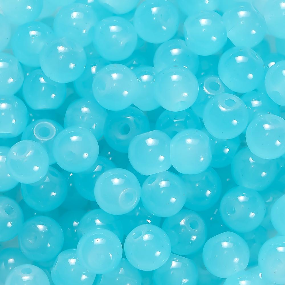 30/50pcs 6mm Glass Round Beads Colorful Spacer Loose Beads for Necklace Bracelet Diy Jewelry Making Accessories Supplies