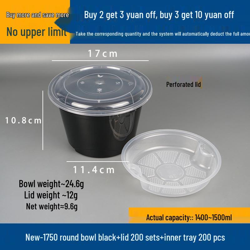 Doppelschichtige Takeaway-Box für Nudeln und Suppe - Nass-/Trocken-Trennung