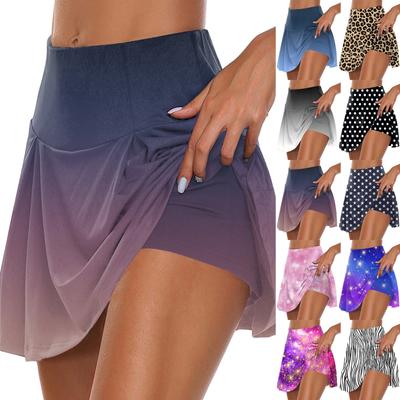 Gonne da tennis a pieghe elastiche atletiche da donna Run Pantaloncini interni da yoga Pantaloncini da golf sportivi elastici