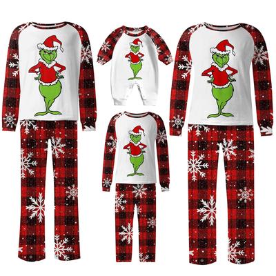 Christmas Prints Family Matching Long Sleeve Tops+Pants Set Family Matching Sets