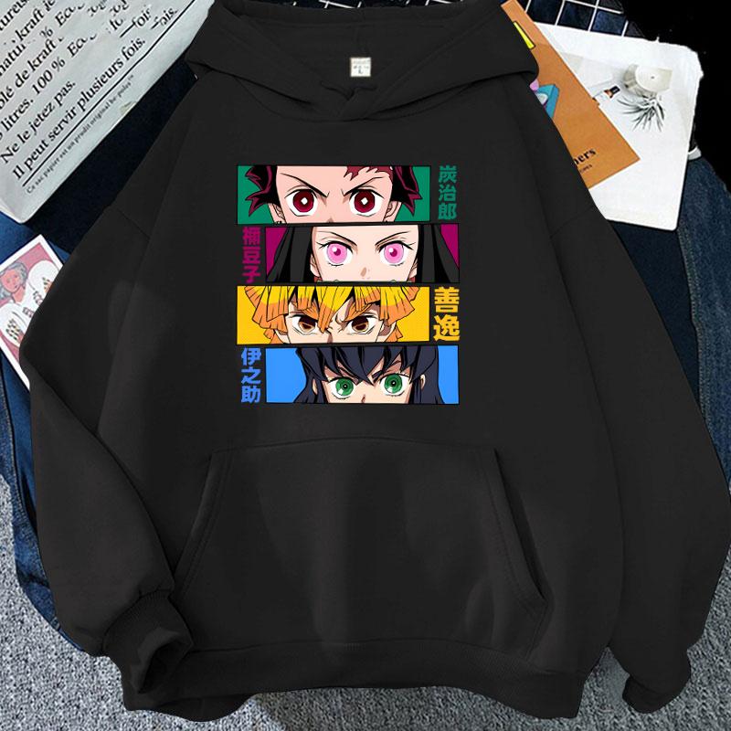 New Fashion Anime Kamado Tanjirou Kamado Nezuko Printed Hoodie Women Men Autumn Winter Warm Sweatshirt Hip Hop Harajuku Tops