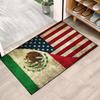 Flag Mexico Indoor Doormat Entrance Door Mat Slip Rubber Door Front Pad Crystal Velvet American And Mexican Mixed Floor Mat