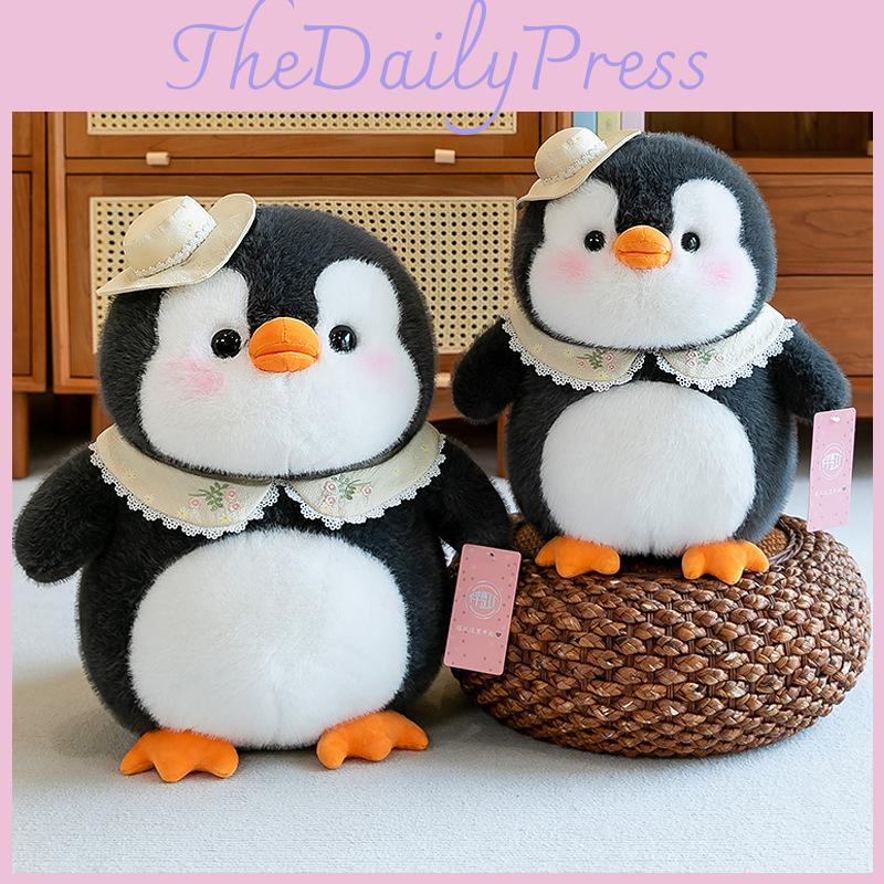 Adorable Eight-inch Penguin Plush Toy Soft Stuffed Animal For Carnival Machine Game