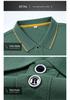 Men's Non-Iron Embroidered Short-Sleeve Polo Shirt - Casual Business Attire for Middle-Aged to Young Adults