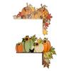 Autumn Pumpkin Door Corner Decoration Maple Pinecone Pumpkin Wooden Door