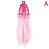 26Inch Synthetic Colored Long Lantern Bubble Braid Ponytail Hair Extension Elastic Rubber Bands Hairpiece For Women