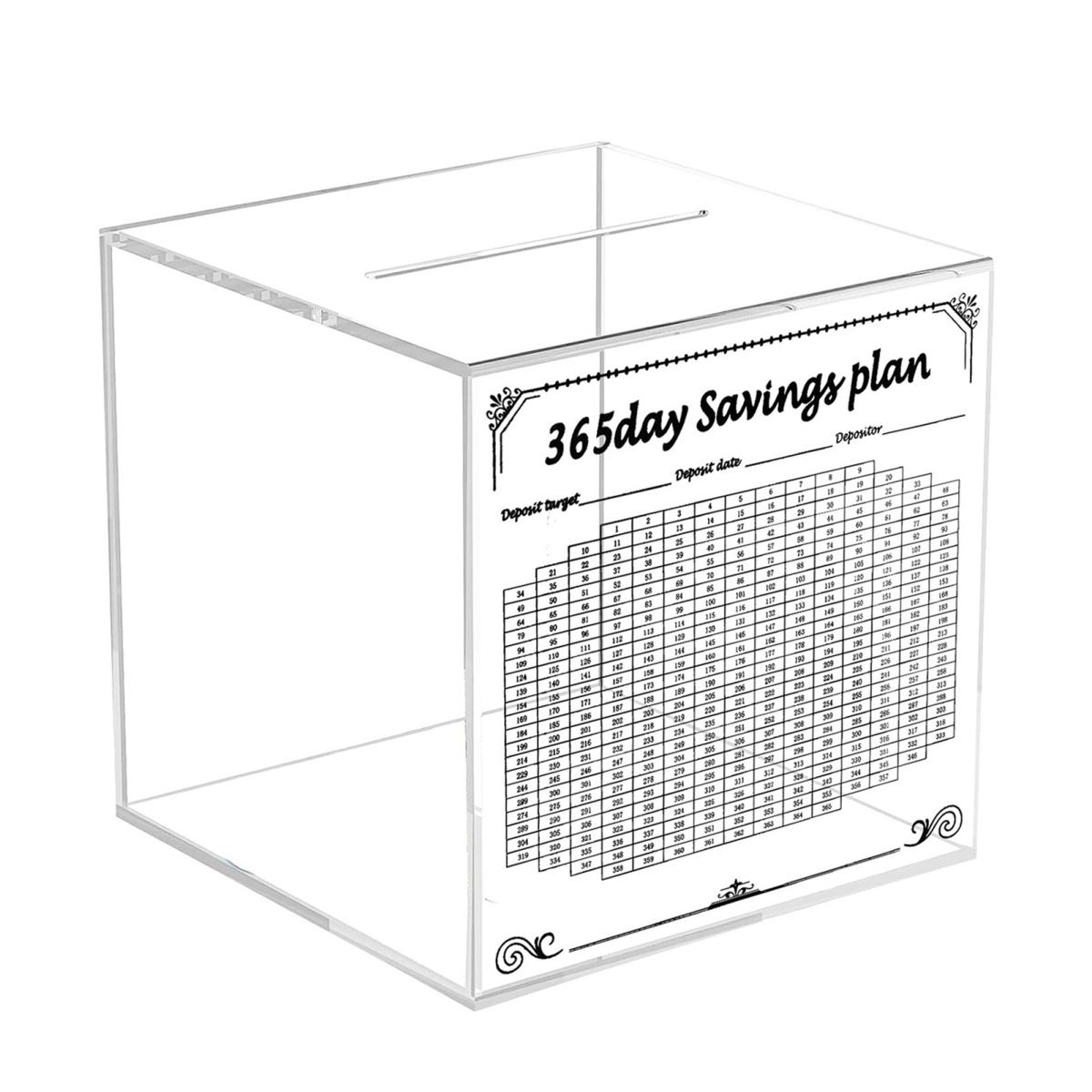 

Прозрачная акриловая копилка Yousheng, небьющаяся копилка, 365 дней, накопительная копилка, вызов на сбережения, коробка должна сломаться, чтобы открыть копилку, чтобы сэкономить 10 тыс. 18cm