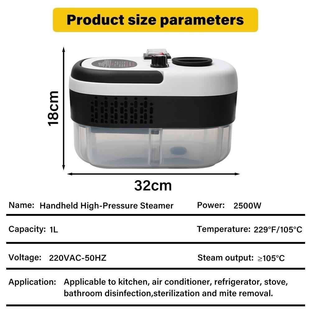 2500W Handheld Steam Cleaner High Pressure Kitchen Cleaning Machine  Commercial Cleaning