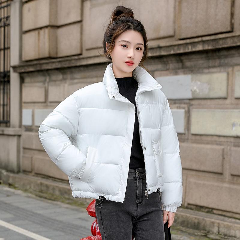 

Down cotton-padded clothes for women s winter new models, student short models, small fashion temperament bread cotton-padded clothes M белый