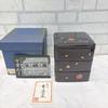 [USED]Aizu-nuri Small Tiered Box (Urushi Lacquerware) – "Spring & Autumn" Design