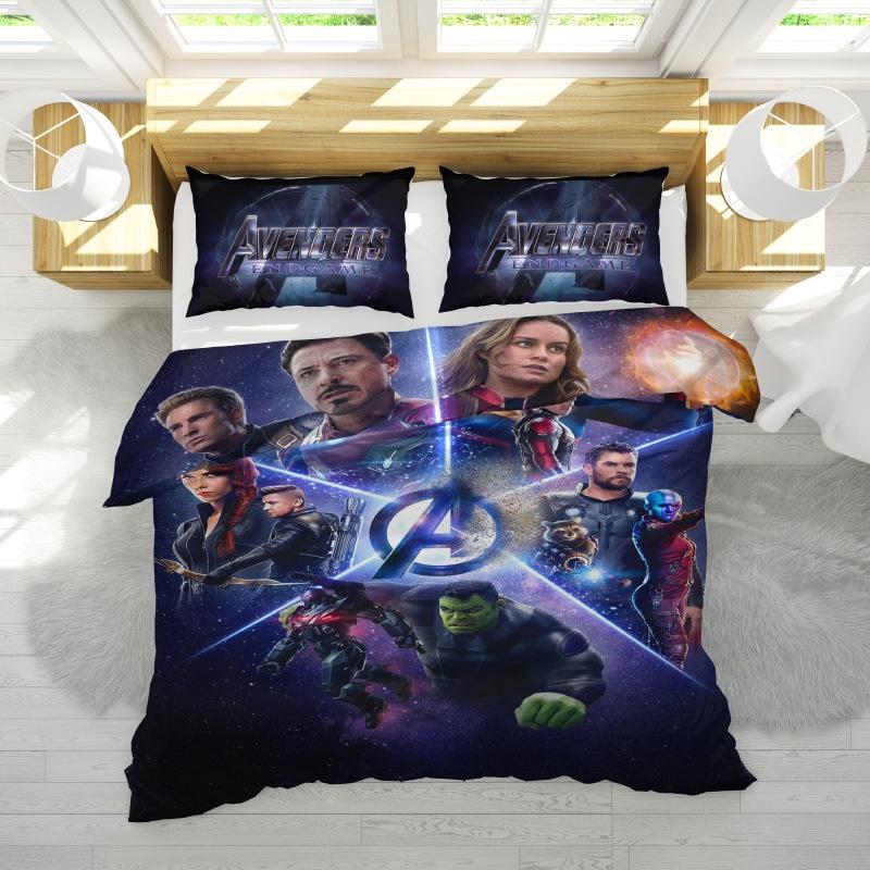 

Luxurious Western Superhero Movie Bedding Sets With Premium Duvet Cover And Pillowcase D,Single（140x210cm）（2pc）
