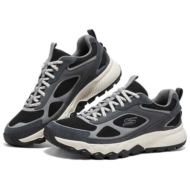 Skechers Outdoor Comfortable Durable Low-Top Outdoor Functional Shoes Men Shoes Gray Black 237631-GYBK