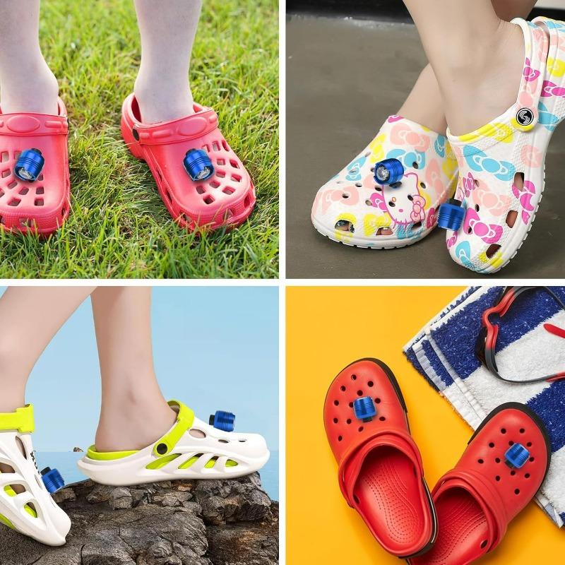 Headlights for Croc Shoes, LED Torch Light Charms Accessories for Adults and Kids, 3 Modes Small Flashlight Headlamp Attachment