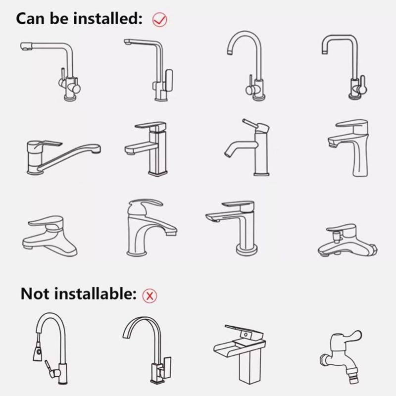 360 Rotating Faucet Nozzle for Kitchen Sinks not Splashes & Water Conservation Sink Attachment Simple Installation
