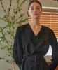 BIBYSEOB V-Neck Layered Blouse Black [T33]
