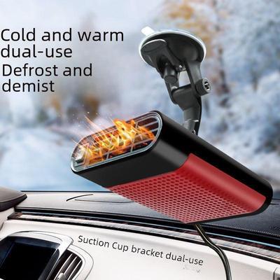 Dual Voltage Electric Car Heater & Defroster (12V/24V) - Warm/Cool Air, Snow & Fog Defogger