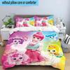 Heartsping Doll And Friends Fantasy 3pcs Bedding,Including 1pc Duvet Cover And 2pcs Pillowcases Perfect for Christmas,Ideal for Bedroom, Dormitory