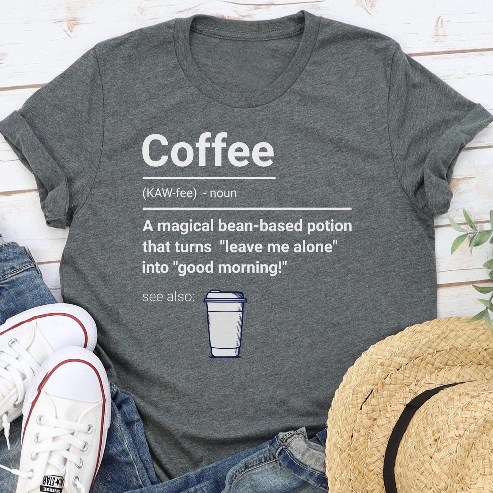 Coffee Lover T-Shirt: Funny Coffee Definition Tee S