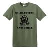 Quarantine and chill tshirt lock down 2020 tshirt novelty funny army isolation