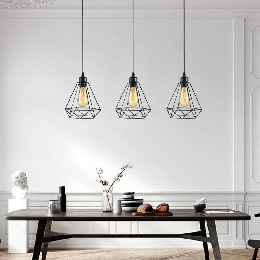 Lampada A Sospensione Soffitto Industriale Retrò In Metallo Oro Rosa: Paralume Per Cucina, Soggiorno, Bar E Ristoranti