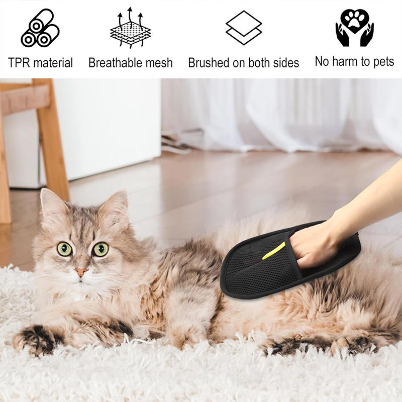 Creative Electrostatic Pet Hair Removal Tool for Cats Dogs Reusable Grooming Mittens for Couch Clothes Car Carpet