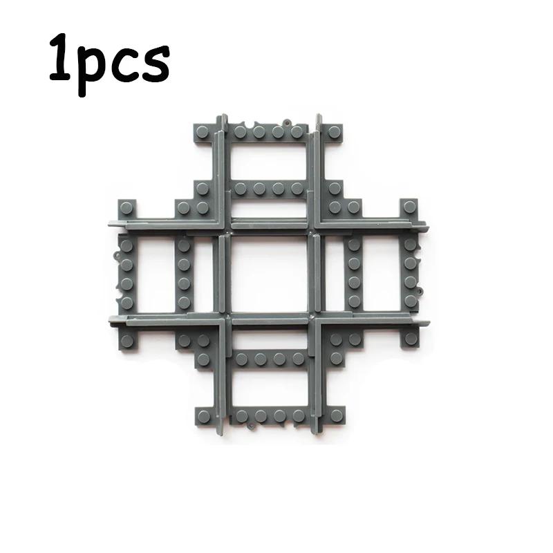 MOC City Train Tracks Flexible Straight Curved Soft Rail Switch DIY Building Block Models Railways Technical Train Parts Bricks