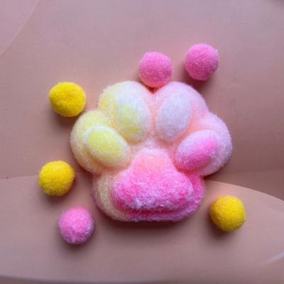 Colorful Soft Squishy Cat Paw Stress Relief Toy Slow Rising Fidget Sensory Toys for Adults Kids Anxiety Relief Squeeze Gifts