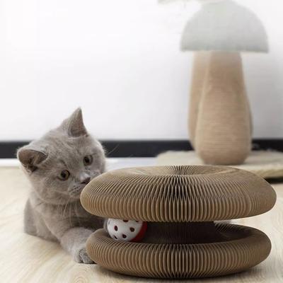 Giocattolo per gatti resistente all'usura che non perde pelo organo tiragraffi per gatti artefatto per l'auto-piacere e il sollievo dalla noia palla di gomma energia-cons