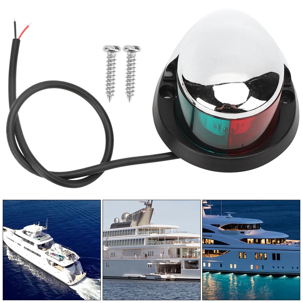 Portable Durable Yacht Navigation Light Red Green Signal Lamp 12V Shipping LED Light