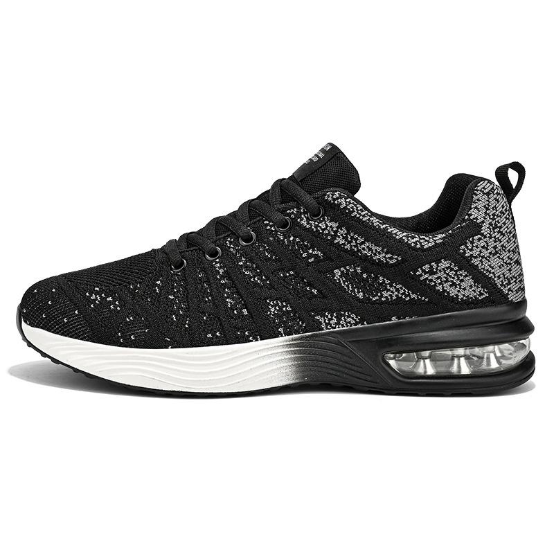 Autumn low-top large-size fly-woven mesh breathable running shoes air cushion soft-soled sports shoes