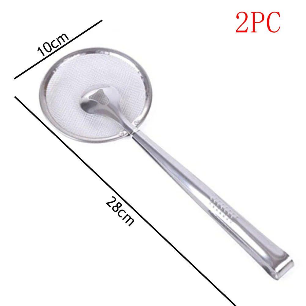 1/2/3 Stück Filtersieb mit Clip Edelstahl Sieb Öl-Frittierfilter Frittierklammer Frittierte Hähnchenkeulen Stonego