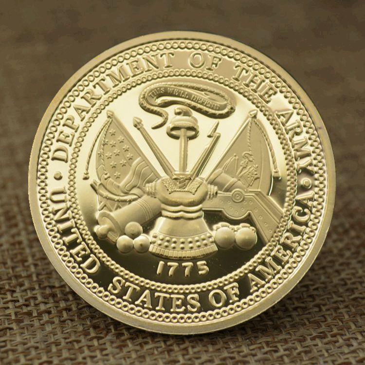 Custom Gold-Plated Paratrooper Division Commemorative Coin and Color-Enamel Metal Badge